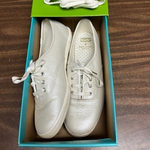 Women’s Keds Kate Spade in Pearl Leather Cream